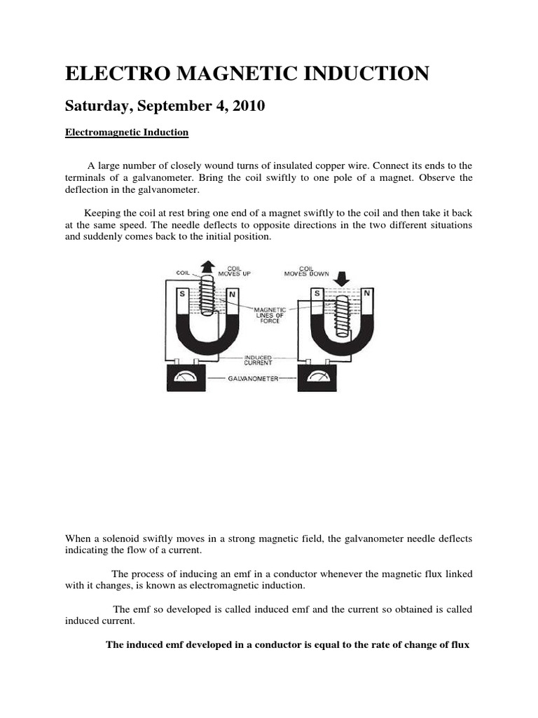 Understanding Electromagnetic Induction | PDF | Electromagnetic ...