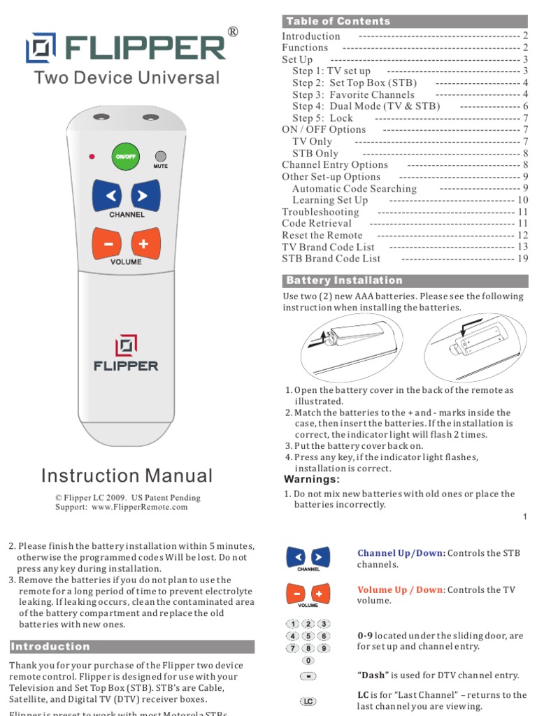 Flipper Instructions