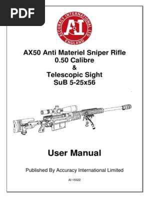 AI-15522-01 User Manual, AX50-049s | PDF | Trigger (Firearms