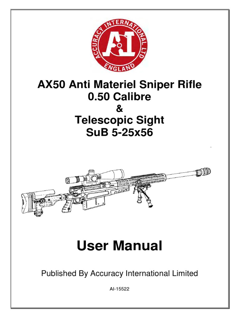 AI-15522-01 User Manual, AX50-049s | PDF | Trigger (Firearms) | Rifle