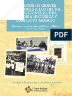 Archivos de Graves Violaciones A Los DDHH. Infracciones Al DIH, Memoria Histórica y Conflicto PDF