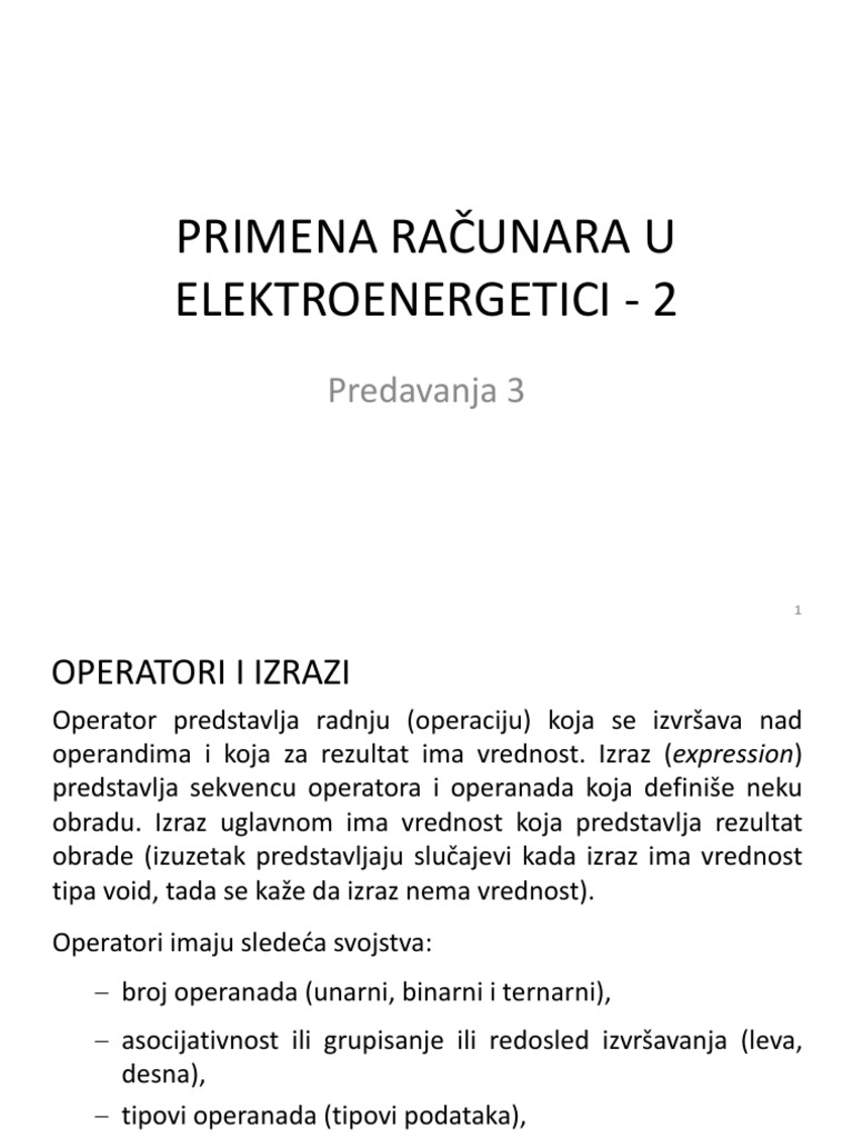 PROGRAMSKI JEZIK C++ - Predavanja - 3 | PDF