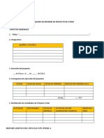 Esquema de Presentacion de Proyecto 2018