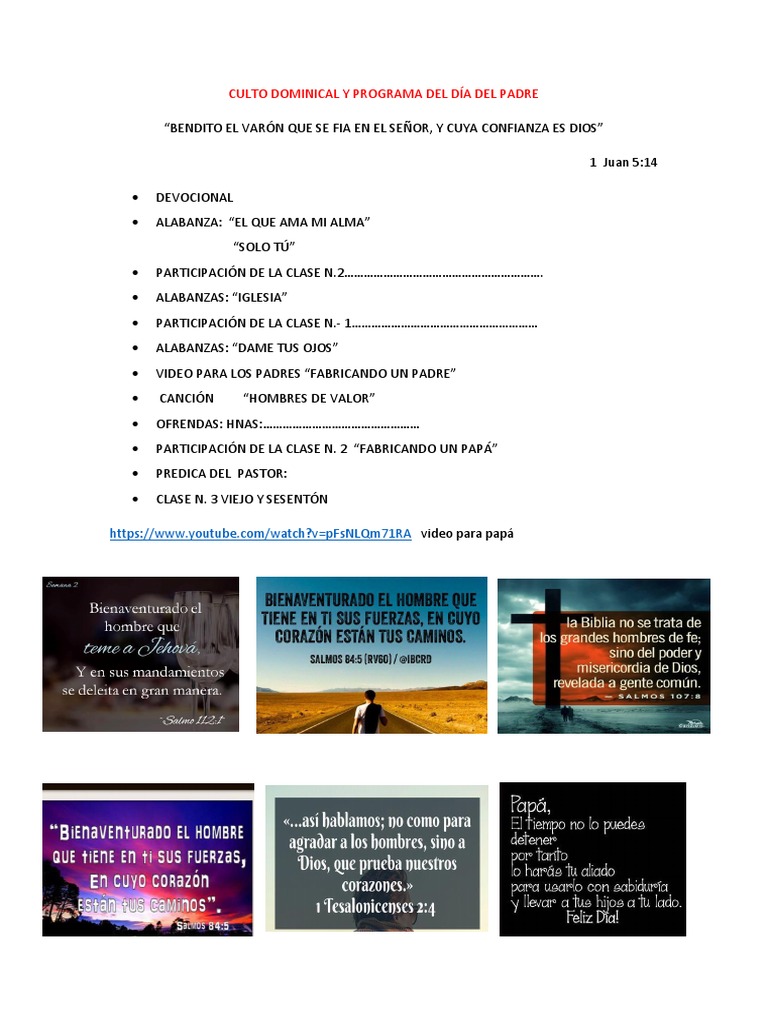Programa Dominical: Día del Padre | PDF