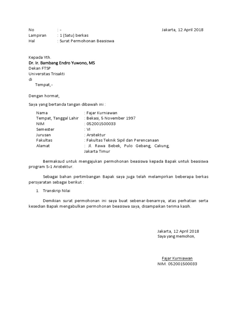 Surat Kepada Istana Terengganu