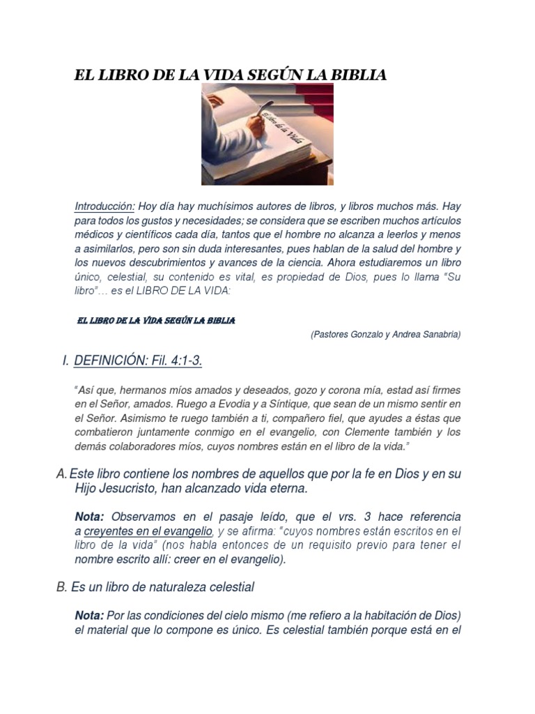 El Libro de La Vida Según La Biblia PDF | PDF | Biblia | Cordero de Dios