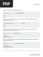 Tenses Exercise