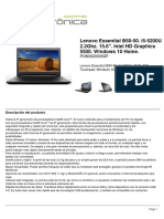 Lenovo Essential B50 50 i5 5200U 2 2Ghz 15 6 Intel HD Graphics 5500 Windows 10 Home