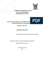 Las Políticas de Vivienda y El Movimiento de Pobladores en La Coyuntura Crítica de La Dictadura Militar Santiago 19831986