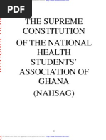 The Supreme Constitution of the National Health Students Associstion of Ghana ( Nahsag)