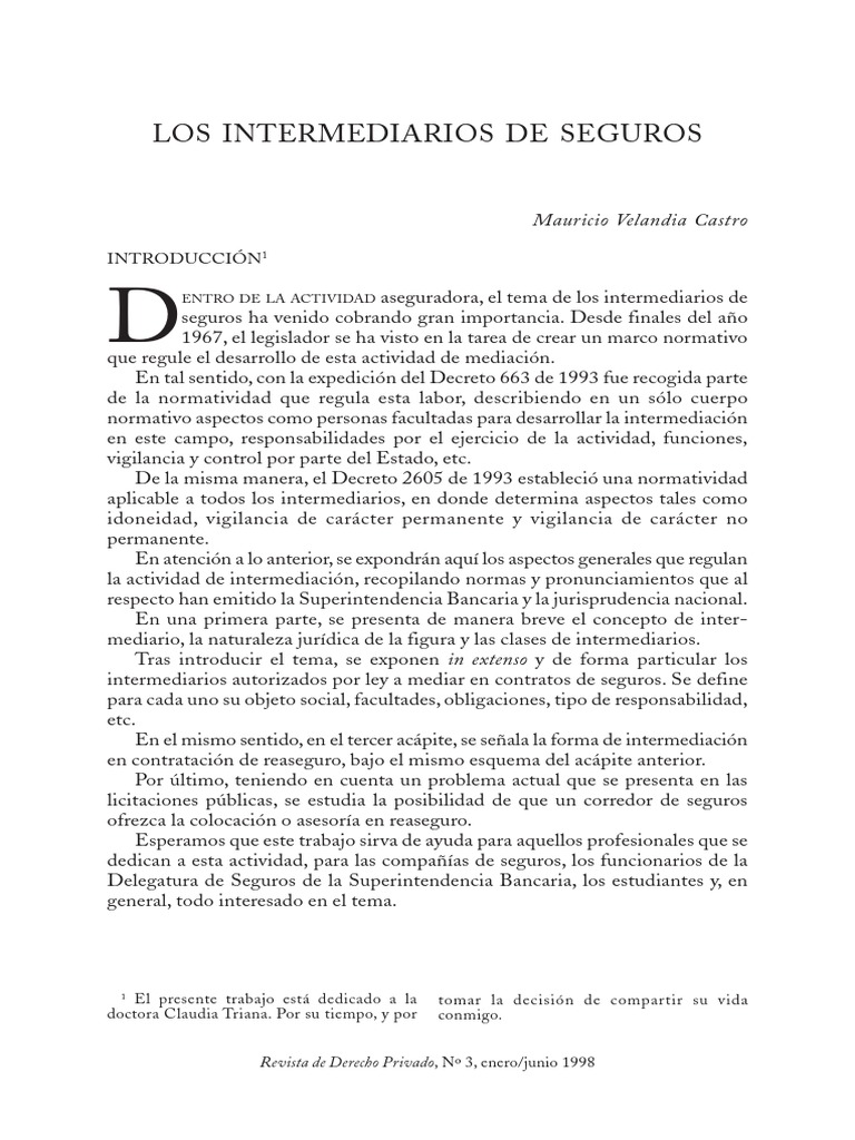 Intermediarios de Seguros en Colombia | PDF | Póliza de seguros | Seguro