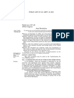 2001 Authorization for Military Use of Force 