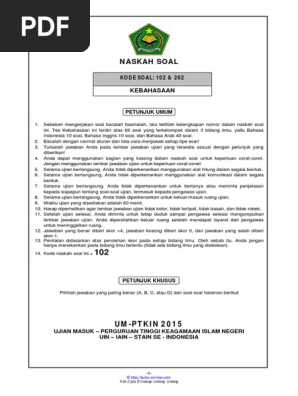 2015 Soal Um Ptkin Kebahasaan
