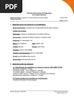 FISPQ Limpador Contatos Eletricos Acao Imediata