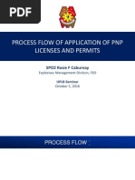 PROCESS FLOW OF APPLICATION OF PNP LICENSES AND PERMITS - UPLB Oct 5 2016