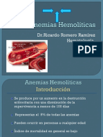 Anemias hemolíticas: Esferocitosis y Hemoglobinuria Paroxística Nocturna