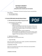 Internship, Dissertation Guideline
