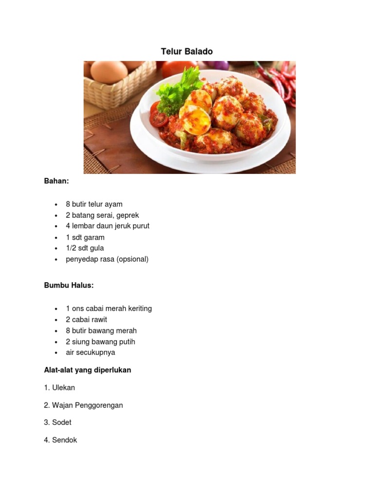 Teks Prosedur Telur Balado Pdf