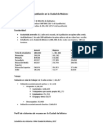 Características de La Población en La Ciudad de México