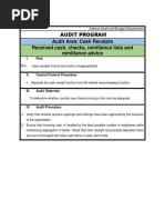 Internal Audit and Budget Department - Cash Receipts