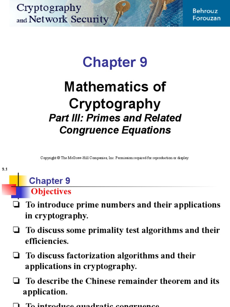 Mathematics of Cryptography: Part III: Primes and Related Congruence ...