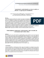 Iluminação Pública: Manutenção e Modernização, Os Riscos À Saúde, Ao Meio Ambiente e À Segurança Do Trabalhador