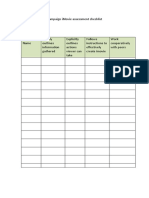 Assessment Checklis Imovie