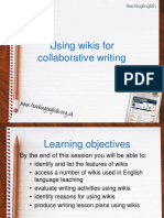 Using Wikis for Collaborative Writing
