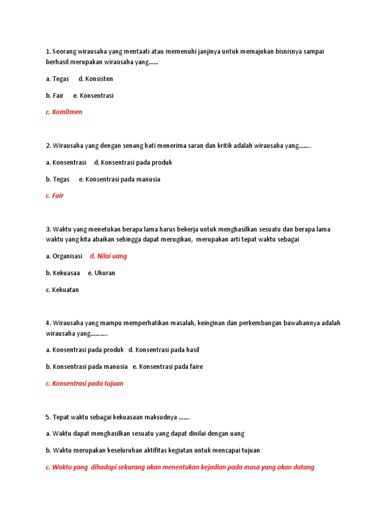 Kumpulan Soal Prakarya Dan Kewirausahaan Kelas X PDF