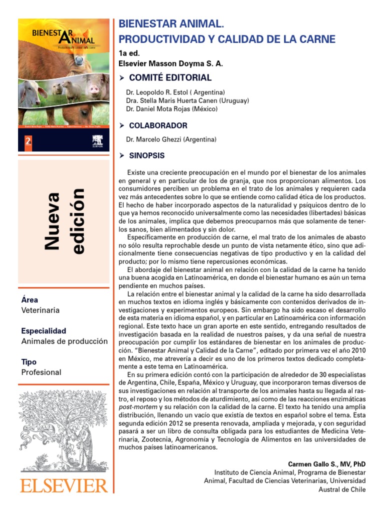Bienestar Animal y Calidad de Carne | PDF | Carne | Bienestar de los ...