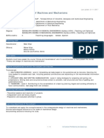 PMM - Project of Machines and Mechanisms: Teaching Unit: Coordinating Unit