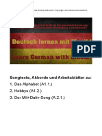 Deutsch Mit Musik Arbeitsblätter Worksheets