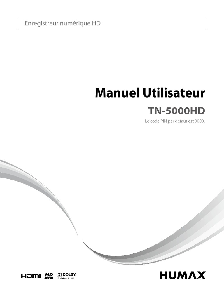 Humax TN 5000 HD | PDF | HDMI | Télévision par câble