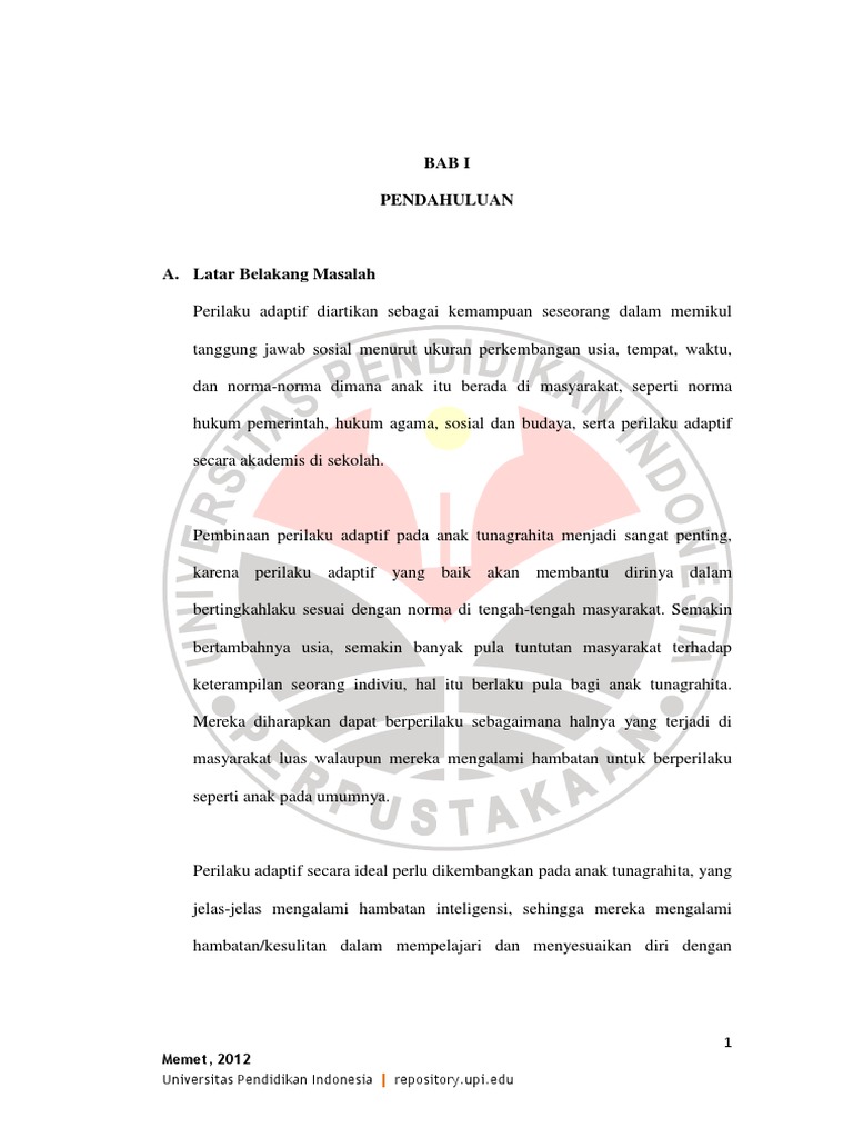Perilaku Adaptif | PDF
