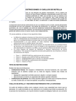 Teoria de Restricciones o Cuellos de Botella