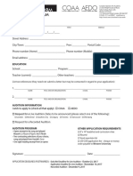 COAA Pianist Program Application Form