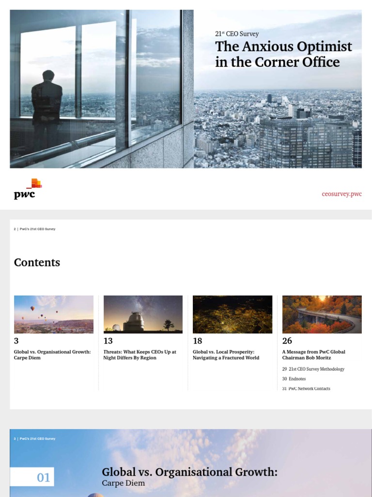 PWC Ceo Survey Report 2018 PDF | PDF | Financial Crisis Of 2007–2008 ...