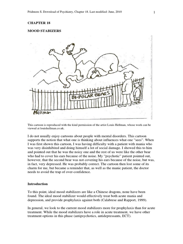 Understanding Mood Stabilizers in Psychiatry | PDF | Mania | Bipolar ...