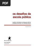 Inquérito a Docentes 2008 (Versão Preliminar do Relatório)