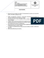 Cuestionario sobre documentación e información en sistemas de gestión de calidad