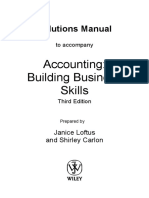 Solutions Manual: Accounting: Building Business Skills