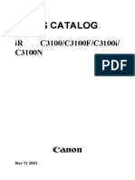 Parts Catalog: Ir C3100/C3100F/C3100i/ C3100N