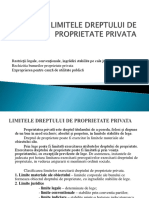  Limitele Dreptului de Proprietate Privata