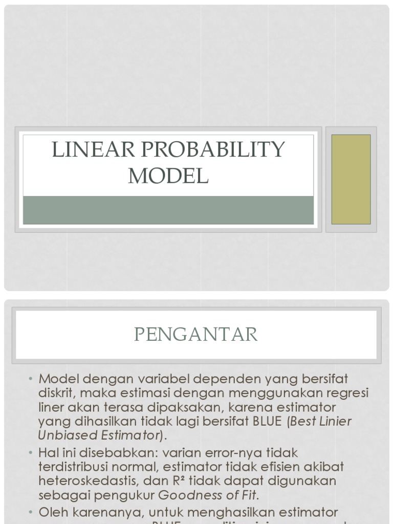 Linear Probability Model | PDF