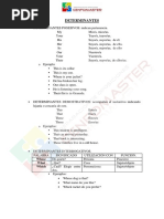 Adjetivos Posesivos, Demostrativos, Preposiciones y Adverbios