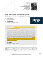 ROBINSON; SCHULZ. New Avenues for Sociological Inquiry. Evolving Forms of Ethnographic Practice