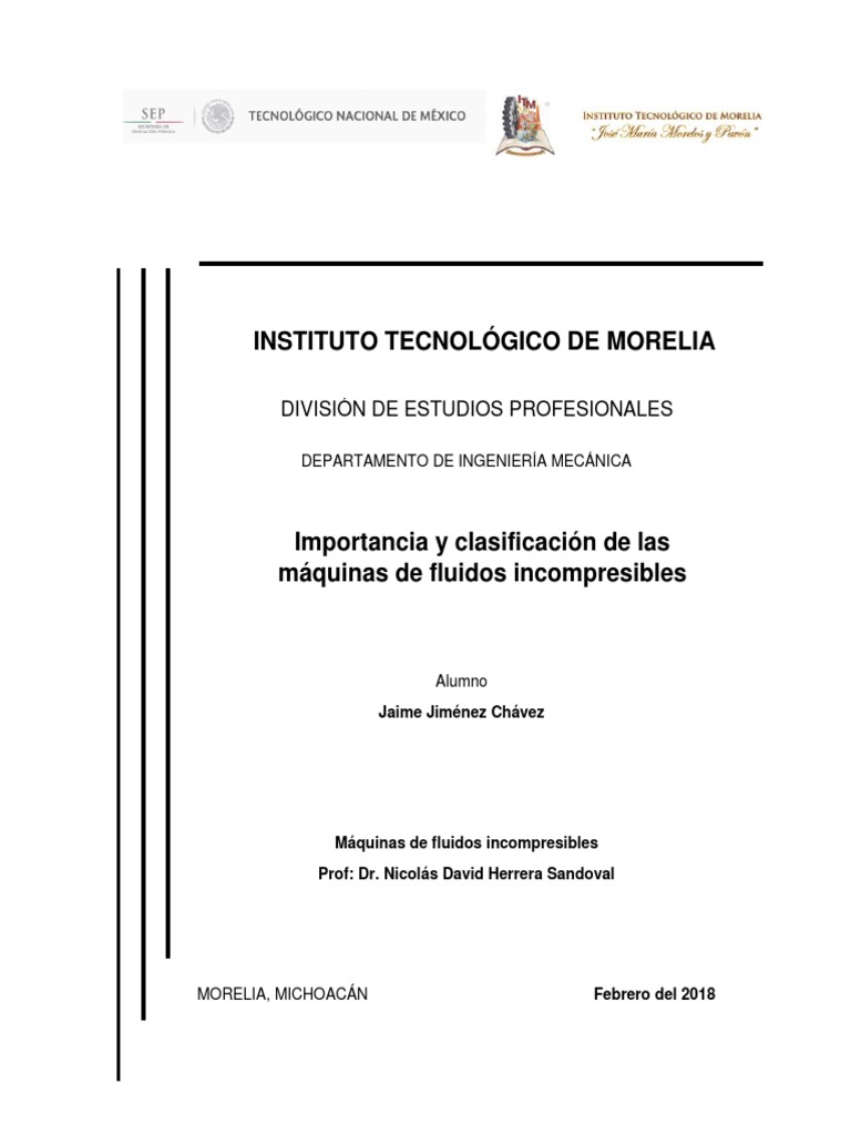 Importancia y Clasificación de Las Máquinas de Fluidos PDF Turbina Bomba