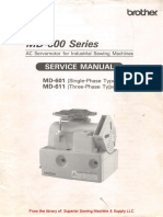 Brother MD-601, - 611 AC Servomotor Service Manual