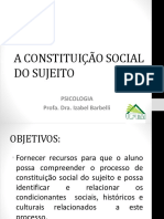 Psicologia Social e Constituição Social Do Sujeito