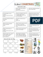 Countries Worksheet